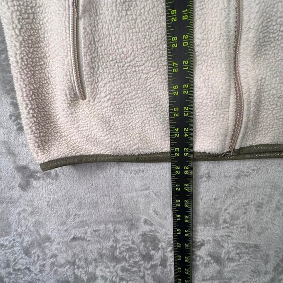 Kari Traa Rothe Midlayer Cream/Forest Green Fleece Full-zip Sweater Jacket L - Picture 6 of 7